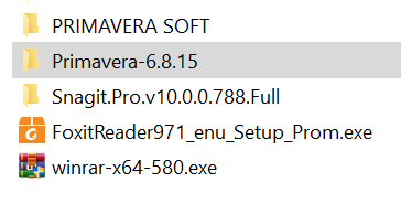 Primavera-Installation-Folder